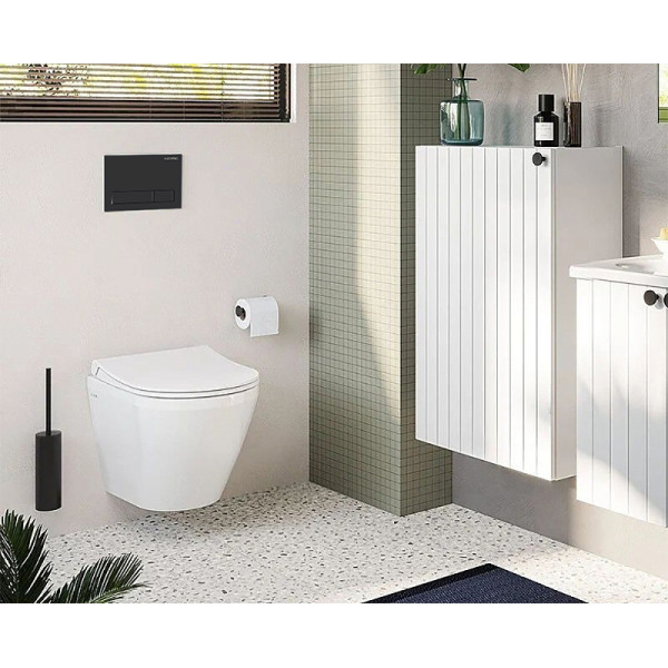 Клавиша смывная Azario черный матовый (AZ-ИУ00015)