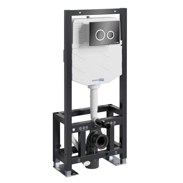 Инсталляция для унитаза WasserKRAFT Dill с клавишей смыва черный глянец (61TLT.010.ME.PB01)