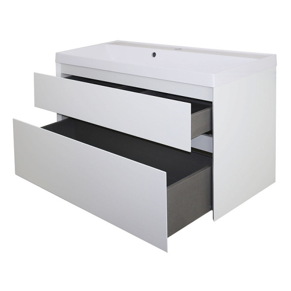 Тумба подвесная Azario с раковиной Velluto 100 с раковиной Слим 100 (CS00088604)