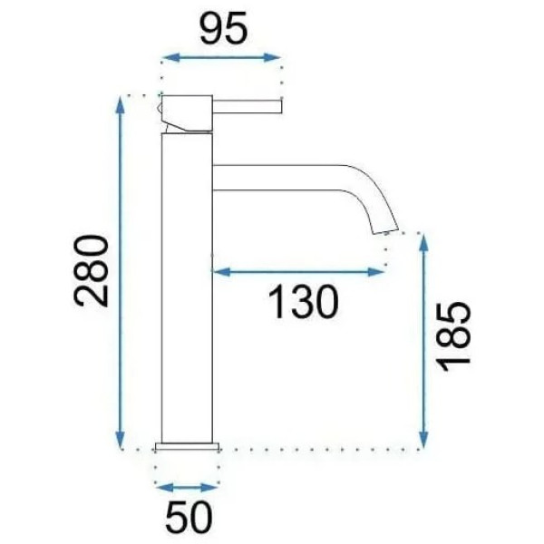 Смеситель для раковины REA Lungo chrom (REA-B4104)