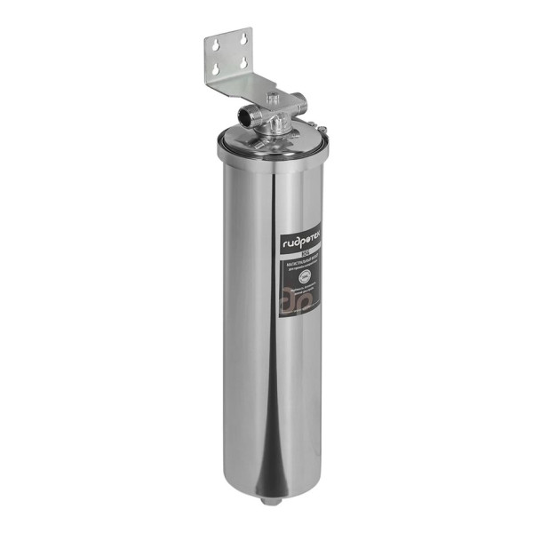 Фильтр колбовый Гидротек (HSG-20BB 1") 1"НР 20BB со сливом (нержавеющая сталь, для холодной и горячей воды) (9020)
