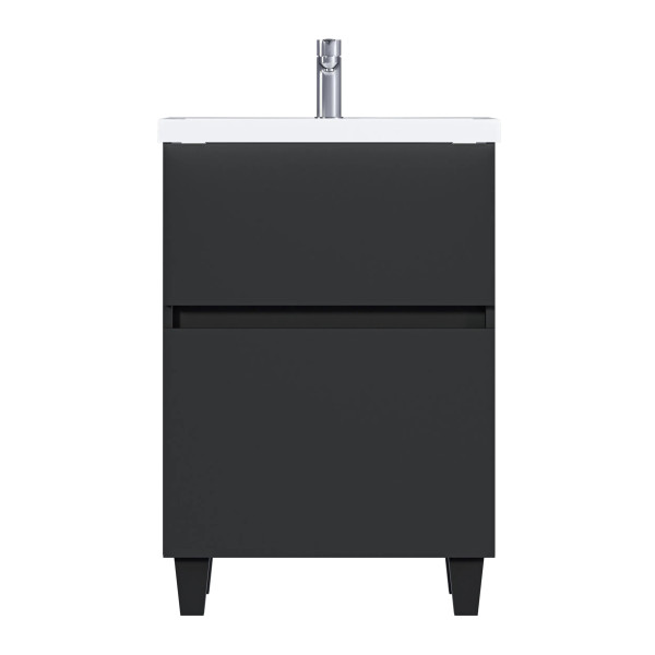 Тумба подвесная 1Marka Aris 590x440x870 антрацит/монолит дарк (Ц0000035776)