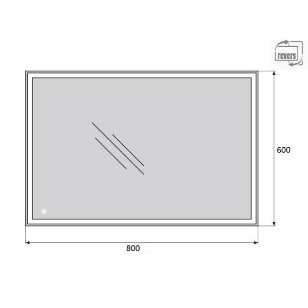 Зеркало с подсветкой BelBagno SPC-GRT 60x80 (SPC-GRT-600-800-LED-TCH)