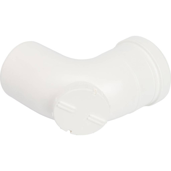 Элемент дымохода Stout отвод 87° м/п DN80 конденсационный (с испекцией PP-FE) (SCA-8080-010090)