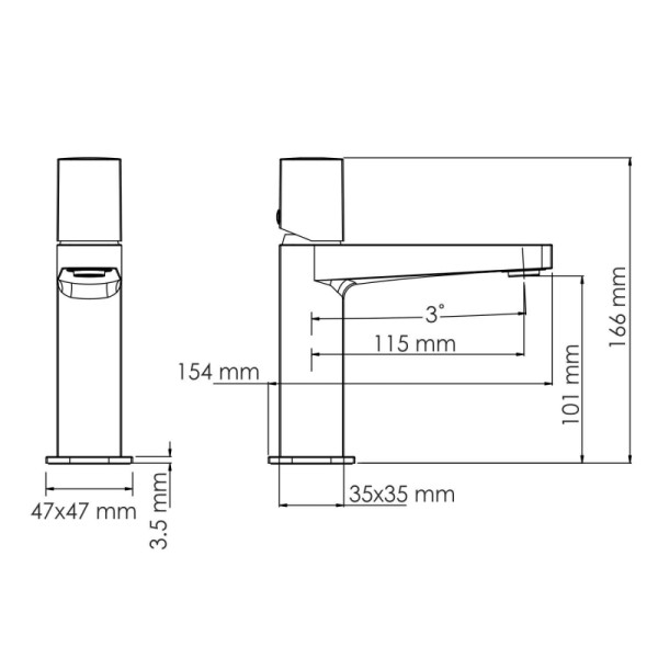 Смеситель для раковины WasserKRAFT Saale белый (9503)