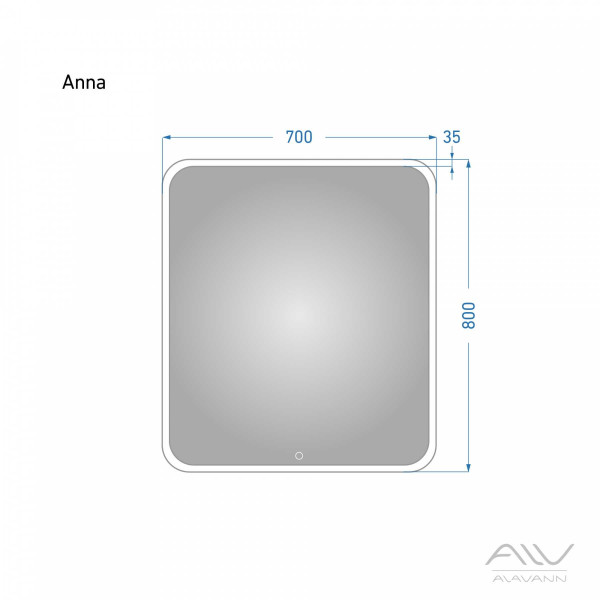 Зеркало с подсветкой Alavann Anna 70