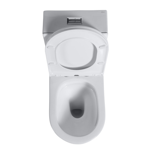 Унитаз напольный Abber Bequem AC1137T моноблок безободковый, смыв торнадо белый (AC1137T)