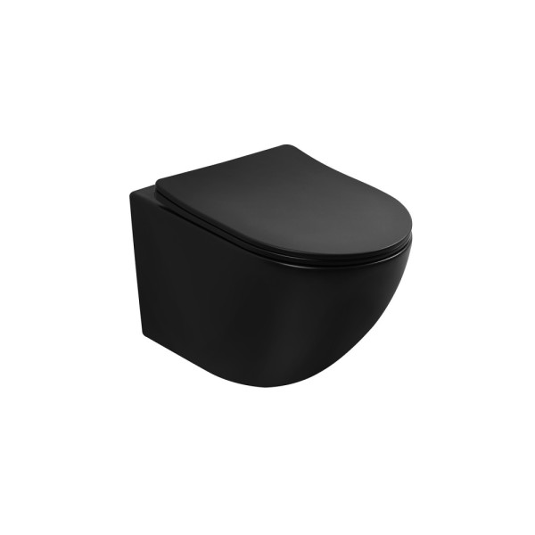 Унитаз подвесной Abber Bequem 355x490x360 черный матовый (AC1100TMB)