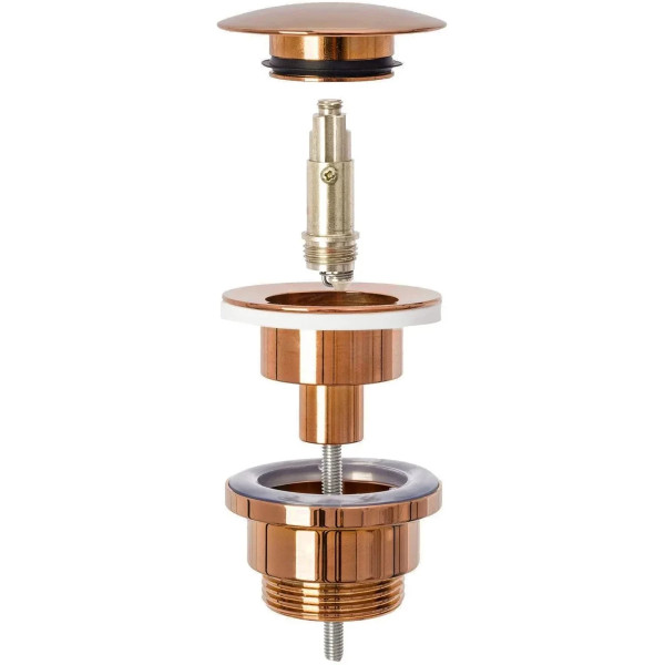 Донный клапан клик-клак для раковины универсальный Rea Copper mat медь (REA-A5698)