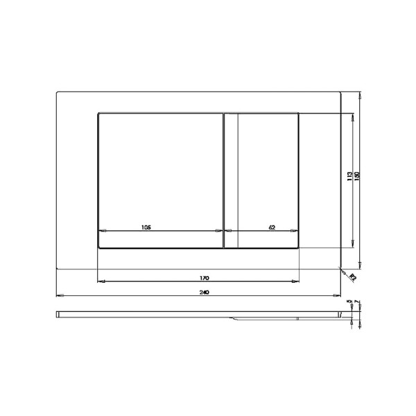 Клавиша смывная IFO Play матовый хром (RP071031000)