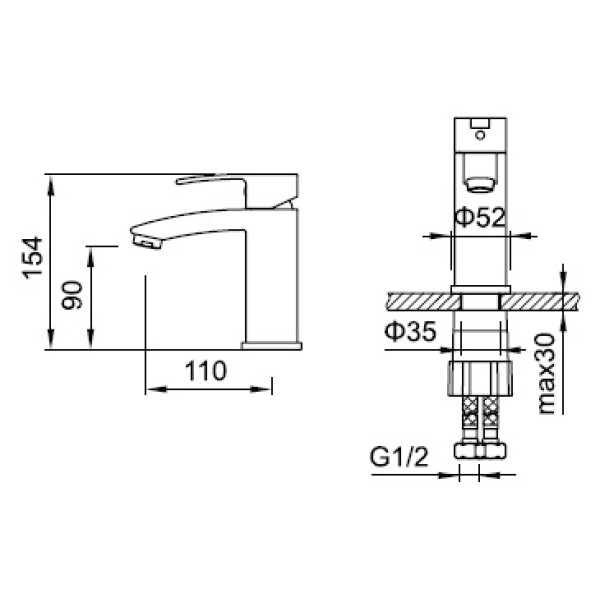 Смеситель для раковины Zeegres Z.PROG (70003001) Смеситель для раковины Zeegres Z.PROG (70003001)