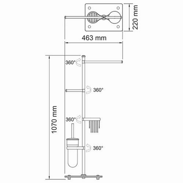 Стойка WasserKraft хром (K-1248)