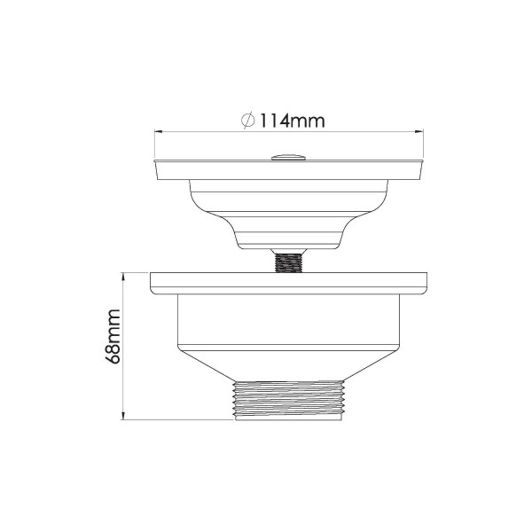 Выпуск для мойки 1 1/2"х114 (3 1/2") Nova с винтом 45 мм (сетка из нерж.ст) (1043) Выпуск для мойки 1 1/2"х114 (3 1/2") Nova с винтом 45 мм (сетка из нерж.ст) (1043)