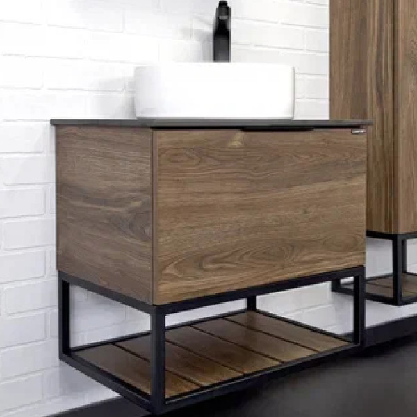 Тумба подвесная Comforty Порто 600x400x645 дуб темно-коричневый (00-00010676)