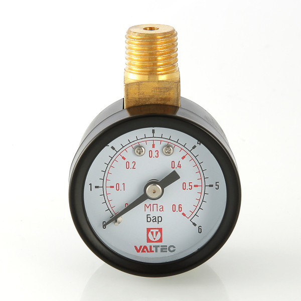 Манометр Valtec 40 мм 1/4" (0-6 бар, верхн.подключ.) (VT.TM40.VC.02) Манометр Valtec 40 мм 1/4" (0-6 бар, верхн.подключ.) (VT.TM40.VC.02)