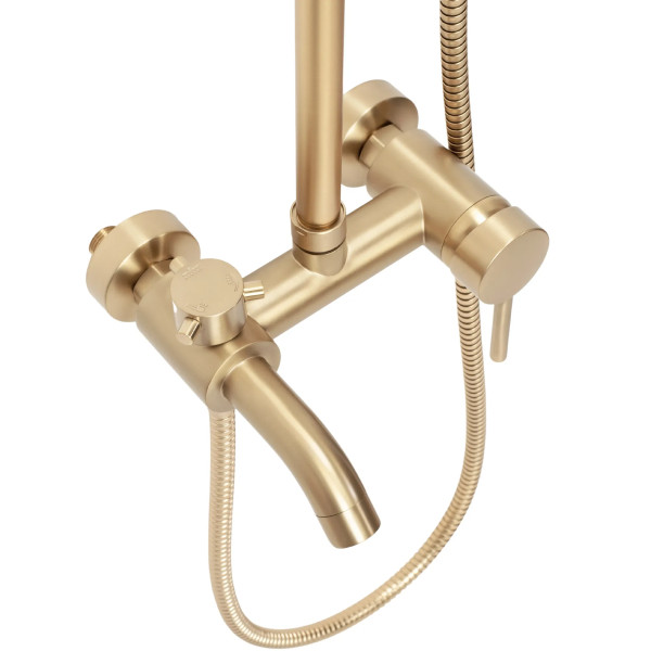 Душевая система с изливом Rea Luis Gold mat (REA-P7051)