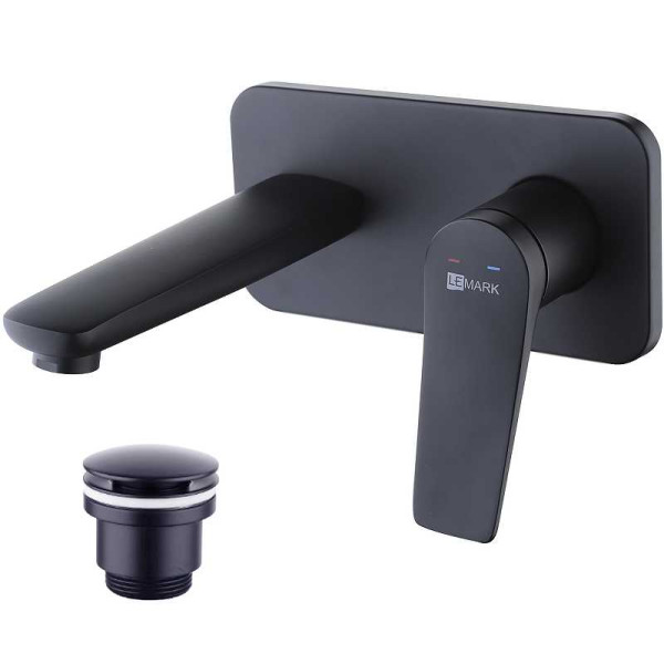 Смеситель для раковины Lemark Bronx черный (LM3726BL) Смеситель для раковины Lemark Bronx черный (LM3726BL)