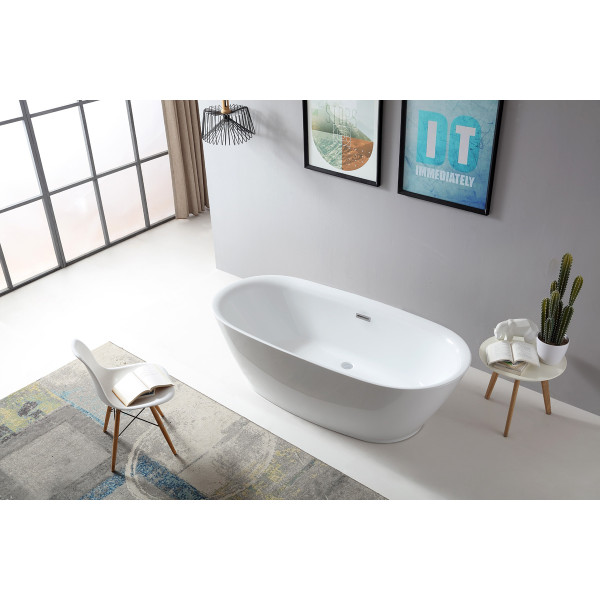 Ванна акриловая отдельностоящая Abber 180х84 белая (AB9205) Ванна акриловая отдельностоящая Abber 180х84 белая (AB9205)