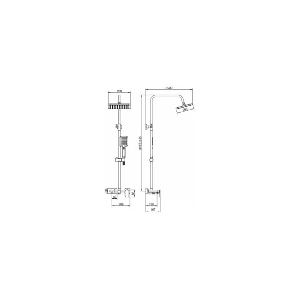 Душевая система Fashun белый (A52424-8)