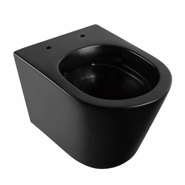 Унитаз подвесной Abber Bequem безободковый, черный матовый (AC1102MB) Унитаз подвесной Abber Bequem безободковый, черный матовый (AC1102MB)