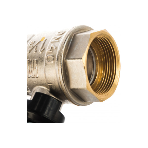 Кран 1 1/4" ВВ шаровый LD Pride (чёрная ручка) (LD 47.301.32) Кран 1 1/4" ВВ шаровый LD Pride (чёрная ручка) (LD 47.301.32)