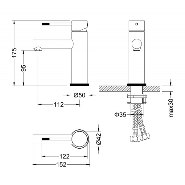 Смеситель для раковины Timo Saona никель (2361/13F)