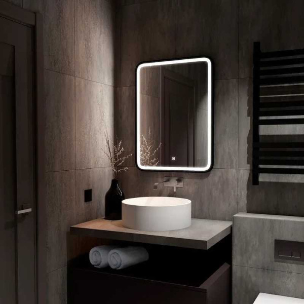 Зеркало Континент Enjoy Black Led 600х800 (ЗЛП1100) Зеркало Континент Enjoy Black Led 600х800 (ЗЛП1100)