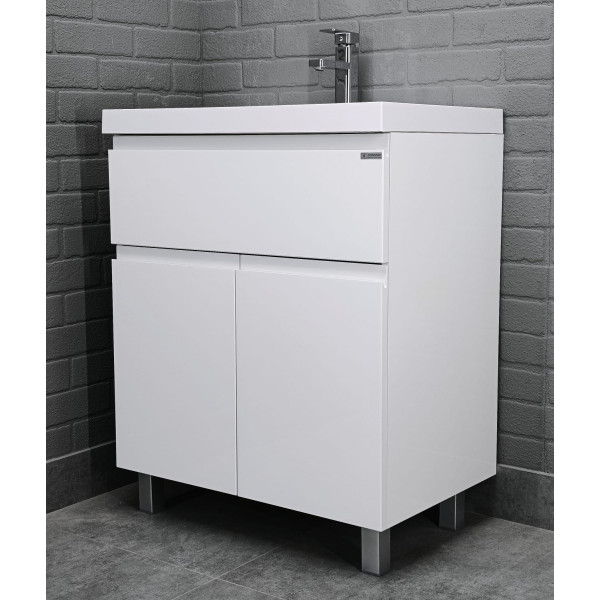 Тумба напольная Bazis 70 Graffo белый глянец В1 Домино (DGr2401T) Тумба напольная Bazis 70 Graffo белый глянец В1 Домино (DGr2401T)