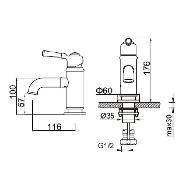 Смеситель для раковины Zeegres Z.MOON (73003301) Смеситель для раковины Zeegres Z.MOON (73003301)