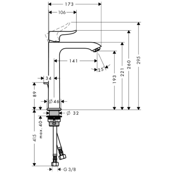 Смеситель для раковины Hansgrohe Metris (31183000) Смеситель для раковины Hansgrohe Metris (31183000)