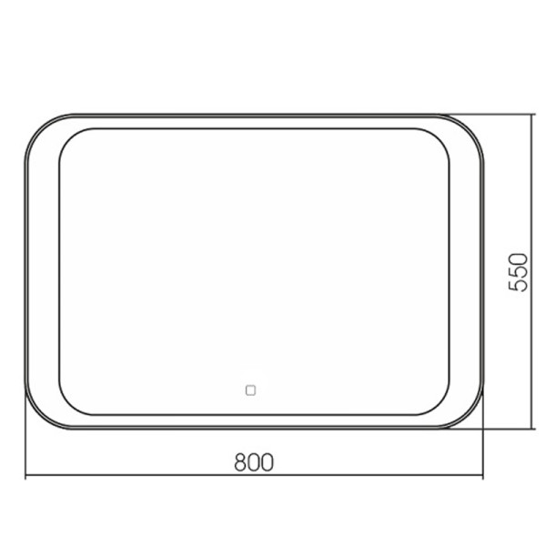 Зеркало Azario Индиго-2 800х550 c подсветкой и диммером, сенсор выкл+подогрев (ФР-00001702) Зеркало Azario Индиго-2 800х550 c подсветкой и диммером, сенсор выкл+подогрев (ФР-00001702)