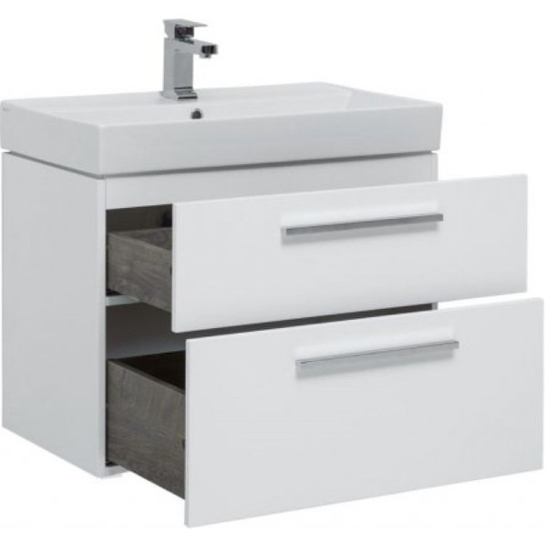 Тумба подвесная Aquanet Nova 75 белый (2 ящика) (00242262)