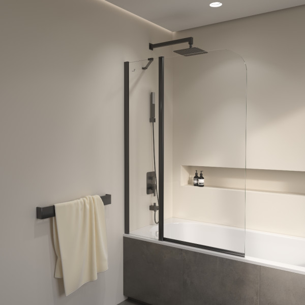 Душевые шторки для ванн RGW Screens 100x140 стекло прозрачное, профиль черный (351101110-14) Душевые шторки для ванн RGW Screens 100x140 стекло прозрачное, профиль черный (351101110-14)