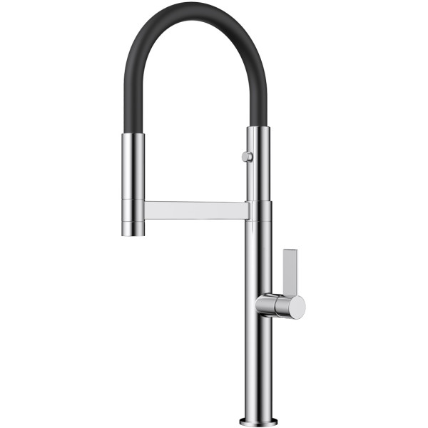 Смеситель для кухни Omoikiri Osaka C-BL с гибким изливом хром/черный (4994333)