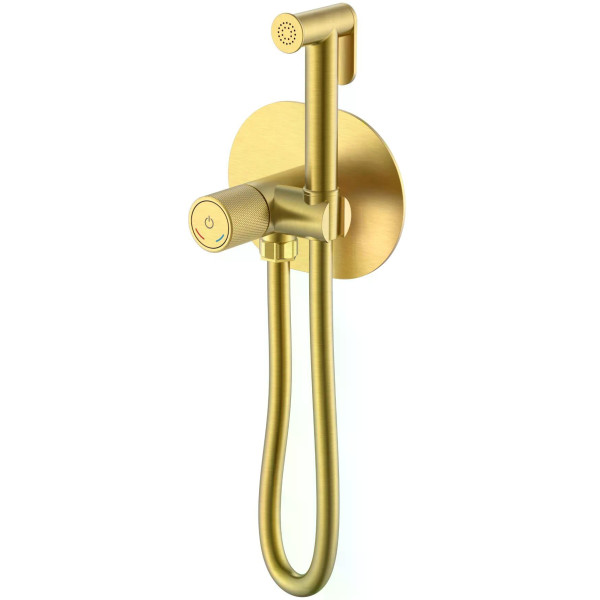 Смеситель с гигиеническим душем Boheme TECH MG (золото-матовый) (157-MG)