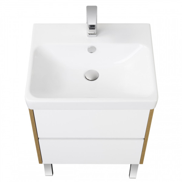 Тумба подвесная Aquaton Сканди 682x427x591 белый, дуб рустикальный (1.A251.8.01S.DZ9.0) Тумба подвесная Aquaton Сканди 682x427x591 белый, дуб рустикальный (1.A251.8.01S.DZ9.0)