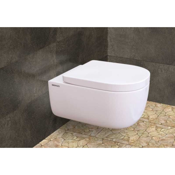 Комплект инсталляция с унитазом Berges инсталляция NOVUM525, кнопка L3 хром глянец, унитаз EGO XL 54 см, сиденье дюропласт Toma SO, микролиф