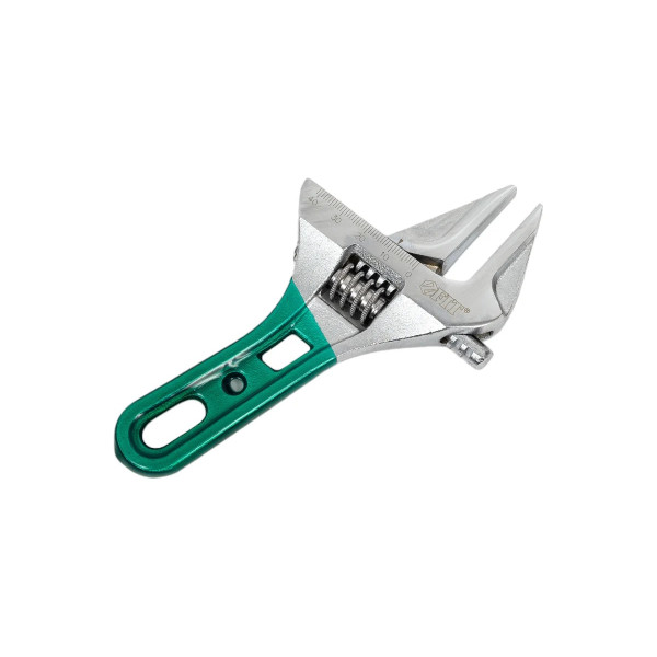 Ключ разводной FIT 155 мм Смарт CrV, укороч., узкие губки, шкала, экстра увелич.захват 43 мм (70213) Ключ разводной FIT 155 мм Смарт CrV, укороч., узкие губки, шкала, экстра увелич.захват 43 мм (70213)