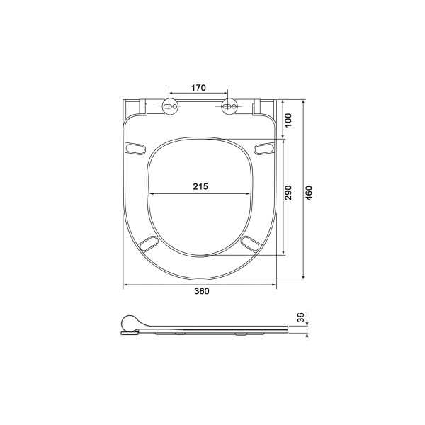 Сиденье для униаза Aquatek Европа/Вега с микролифтом черное матовое (AQ0105-MB)