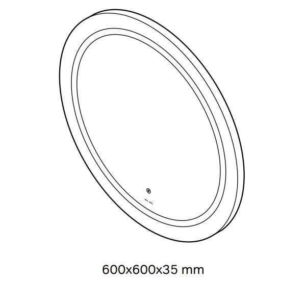 Зеркало AM.PM X-Joy с контурной LED-подсветкой, ИК- сенсором, круглое, 60 см (M85AMOX0601WG)