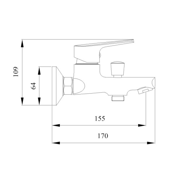 Смеситель для ванны и душа Aquanika Eco хром (AQE3001CR)