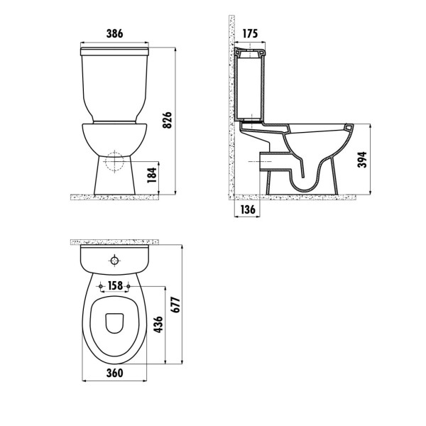 Бачок Creavit Sedef (SD410-00CB00E-0000)