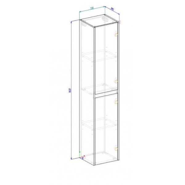 Пенал подвесной BelBagno Kraft Rovere Galifax Bianco (KRAFT-160-2A-SC-RGB-R) Пенал подвесной BelBagno Kraft Rovere Galifax Bianco (KRAFT-160-2A-SC-RGB-R)
