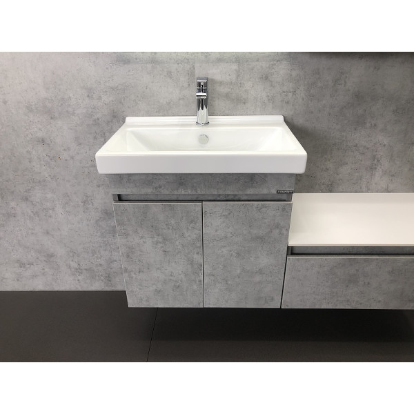 Тумба подвесная с раковиной Comforty Осло 600x400x630 дуб светлый (00-00000835)