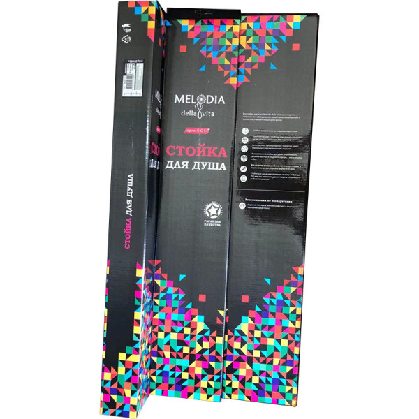 Душевая стойка Melodia Luxe Elegant d25, L700 c мыльницей (MKP25000C)