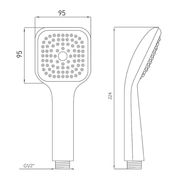 Душевая лейка Melodia della vita LUXE оружейная сталь (MKP26111BLgn)