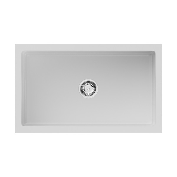 Мойка для кухни врезная Omoikiri Mikura 76-WH Glossy Natceramic/белый глянцевый (4993258)