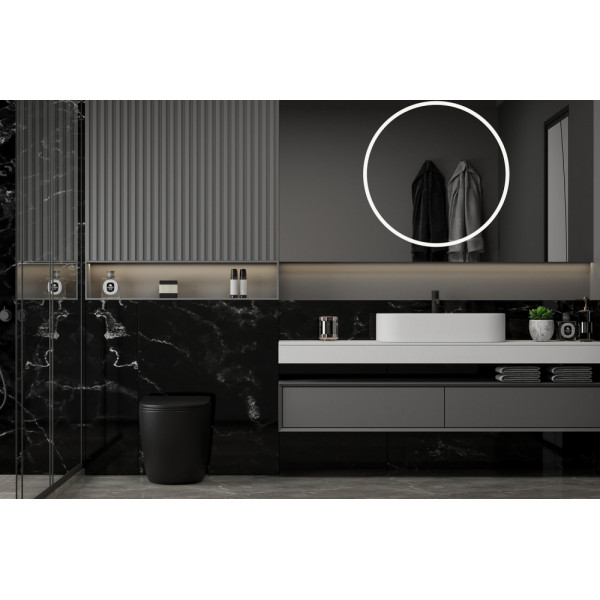 Унитаз напольный Abber Bequem 360x560x420 черный матовый (AC1111TMB)