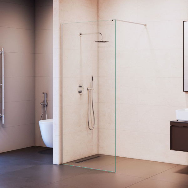 Душевое ограждение RGW Walk In WA-210 120x195 стекло прозрачное, профиль хром (351021012-11)