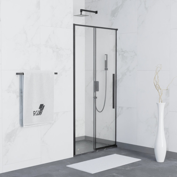 Душевая дверь RGW Stilvoll 150x195 стекло прозрачное, профиль черный (32321215-14)
